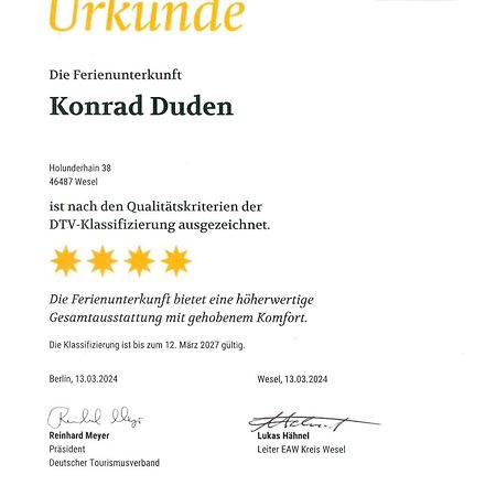 Ferienwohnung Konrad Duden Wesel  Exterior foto